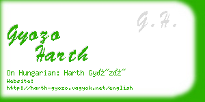 gyozo harth business card